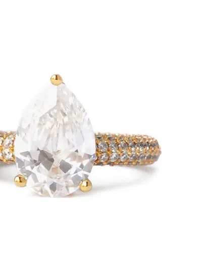 Izabel Display Mega Drop Ring Mit Pavé In Gold