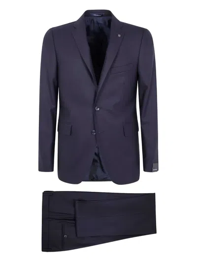 Tagliatore Wool Suit In Blue