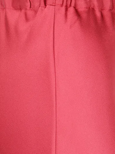 Antonelli Satin Midi Skirt In Red