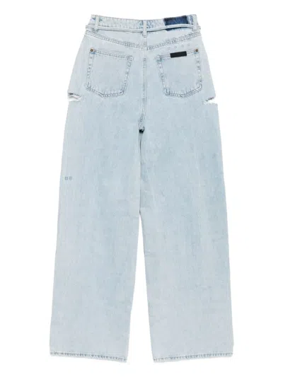 Ksubi Rollin Cut-out Baggy Jeans In Blue