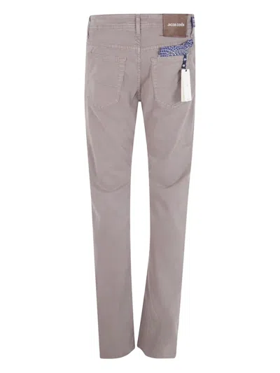 Jacob Cohen Slim Fit Trousers Featuring 5 Pockets In Gray