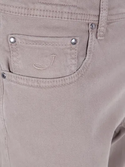 Jacob Cohen Slim Fit Trousers Featuring 5 Pockets In Gray