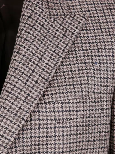 Tagliatore Houndstooth Pattern Tailored Blazer In Multi