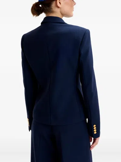 Essentiel Antwerp Irtha Navy Blue Double-breasted Blazer In Blue