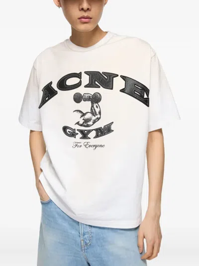 Acne Studios Logo-print T-shirt In White