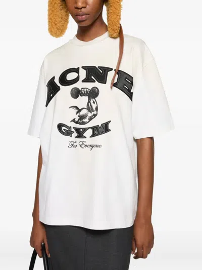 Acne Studios Logo-print T-shirt In White