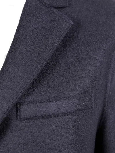 Harris Wharf London Button-fastening Wool Coat In Blue