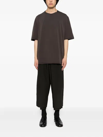 Devoa Cotton T-shirt In Brown