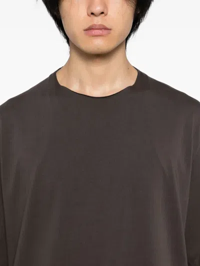 Devoa Cotton T-shirt In Brown