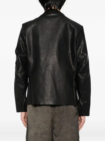Devoa Suprem Leather Jacket In Black