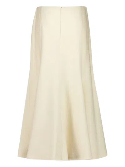 Gabriela Hearst Amy Cashmere And Wool-blend Midi Skirt In White