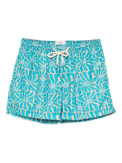 Peninsula Swimwear Badeshorts Mit Blumen-print In Green