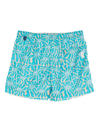 Peninsula Swimwear Badeshorts Mit Blumen-print In Green