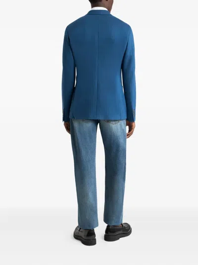 Etro Single-breasted Blazer In Blue