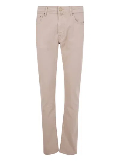 Jacob Cohen Slim Fit Trousers 5 Pockets In Neutral
