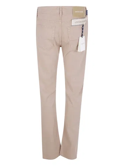 Jacob Cohen Slim Fit Trousers 5 Pockets In Neutral
