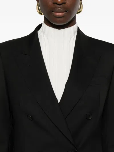 Tagliatore Paris Double-breasted Wool Blazer Clothing In Black