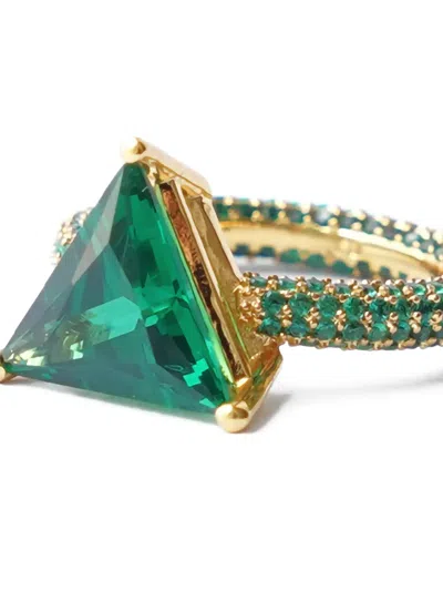 Izabel Display Mega Triangle Ring In Green