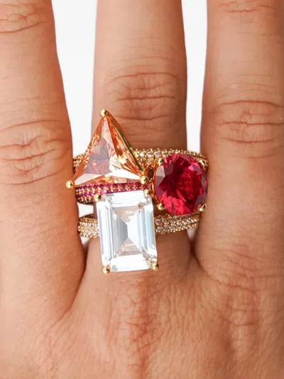 Izabel Display Mega Ring Mit Smaragdschliff In Yellow