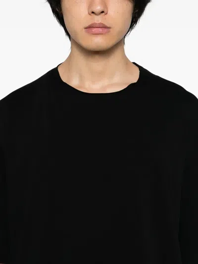 Devoa Cotton T-shirt In Black