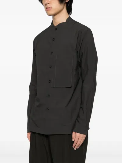 Devoa Cotton Shirt In Black