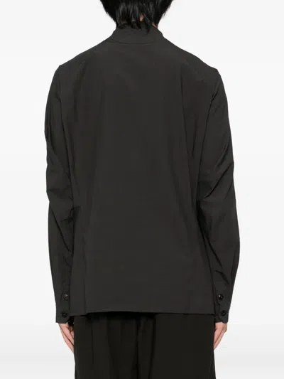 Devoa Cotton Shirt In Black