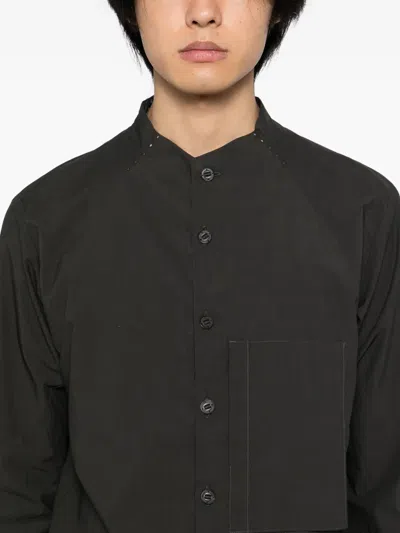 Devoa Cotton Shirt In Black