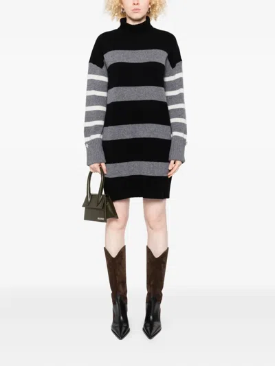 Liu •jo Liu Jo Knitted Dress With A Horizontal Stripe Pattern In Multi
