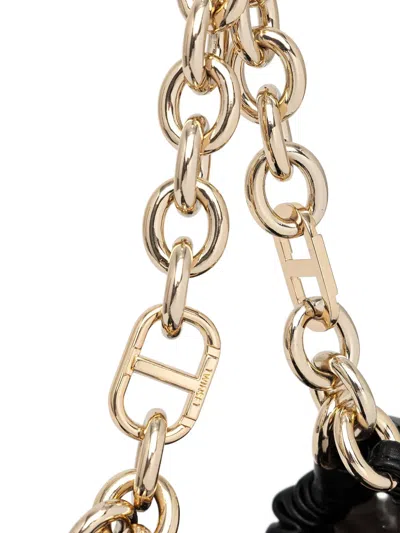 Twinset Chain-strap Gathered Tote Bag In Pattern