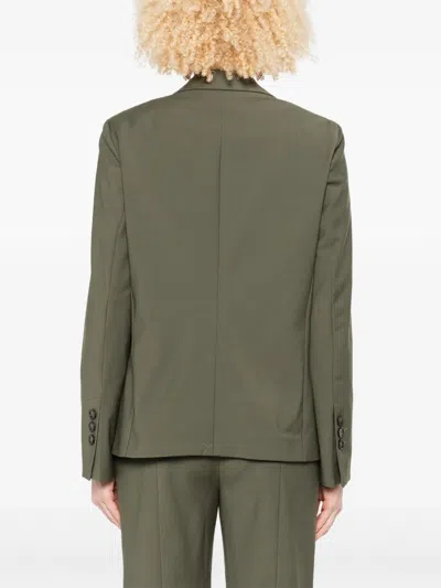 Marc O'polo Button-fastening Notched-lapel Blazer In Green