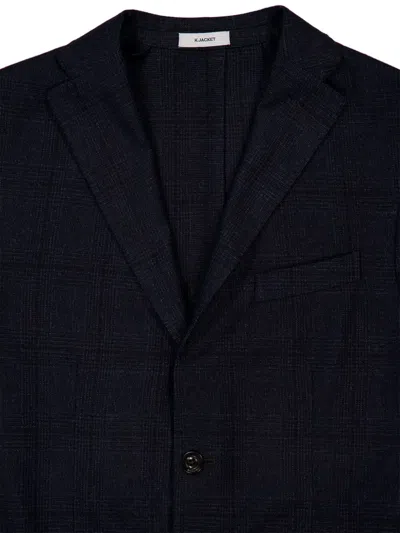 Boglioli Checked Blazer In Blue