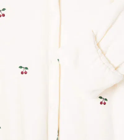 Konges Sløjd Baby Printed Cotton Onesie In Red