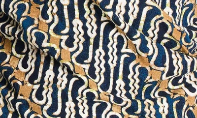 Nic + Zoe Nic+zoe Batik Print Drape Jersey Top In Multi