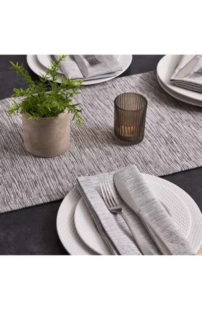 Design Imports Graphite Space Dyed Cotton Table Runner In Gray