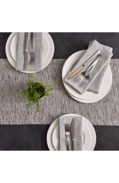 Design Imports Graphite Space Dyed Cotton Table Runner In Gray