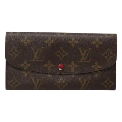 Pre-owned Louis Vuitton Emilie Brown Canvas Wallet  ()