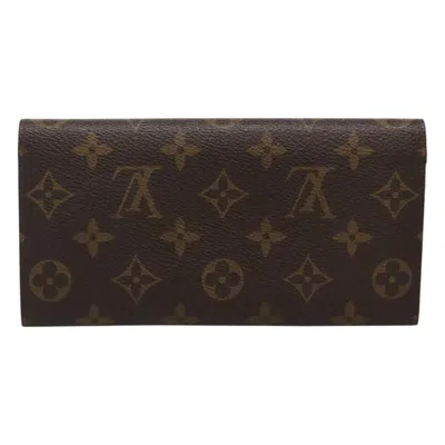 Pre-owned Louis Vuitton Emilie Brown Canvas Wallet  ()