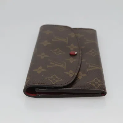 Pre-owned Louis Vuitton Emilie Brown Canvas Wallet  ()