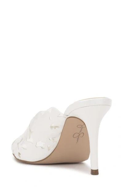 Jessica Simpson Women's Justera Cutout Floral Mules In White