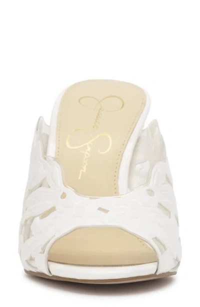 Jessica Simpson Women's Justera Cutout Floral Mules In White