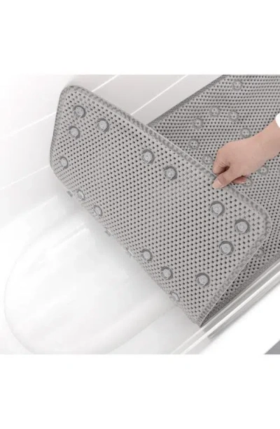 J&v Textiles J And V Textiles Nonskid Double Foam Bath Mat In Gray