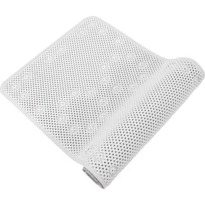 J&v Textiles J And V Textiles Nonskid Double Foam Bath Mat In White
