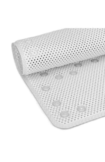 J&v Textiles J And V Textiles Nonskid Double Foam Bath Mat In White
