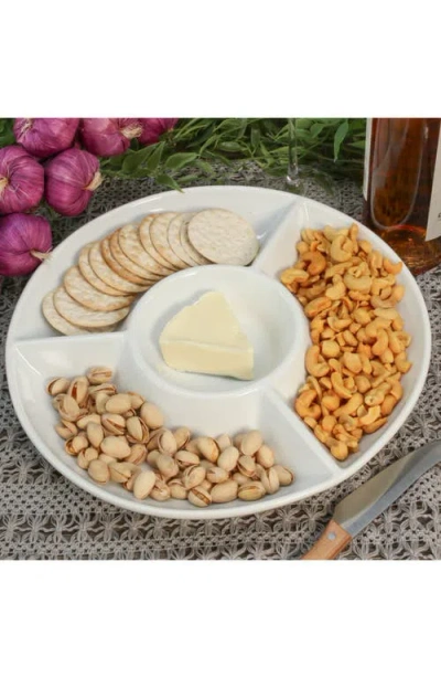 Bia Cordon Bleu Set Of 2 Round Chip & Dip Servers In White