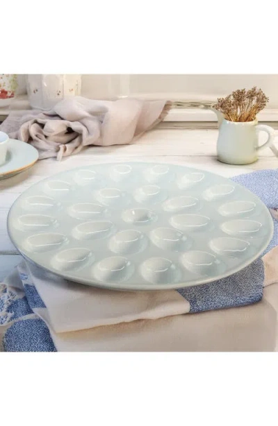 Bia Cordon Bleu Set Of 2 Round Egg Plates In Gray