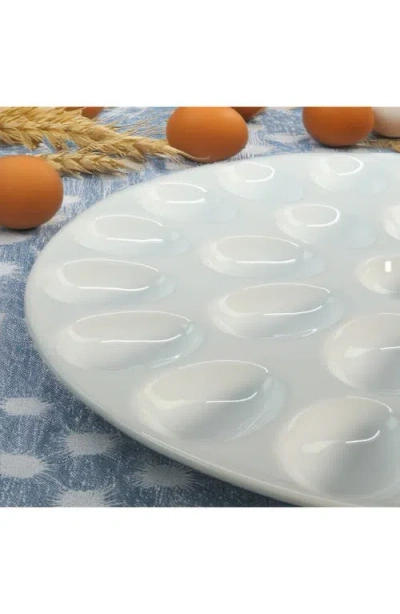 Bia Cordon Bleu Set Of 2 Round Egg Plates In Gray