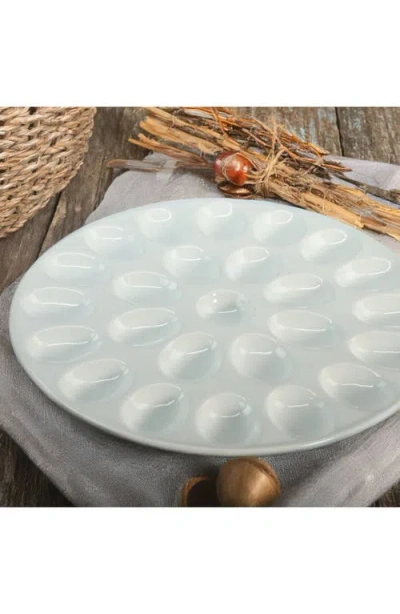 Bia Cordon Bleu Set Of 2 Round Egg Plates In Gray