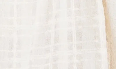 Max Studio Openwork Bubble Sleeve Top In Gray