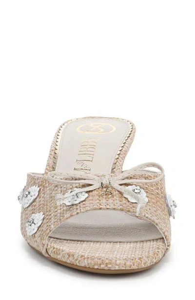 Sam & Libby Women's Ollie Fleur Flower Kitten Heel Slide Dress Sandals In Multi