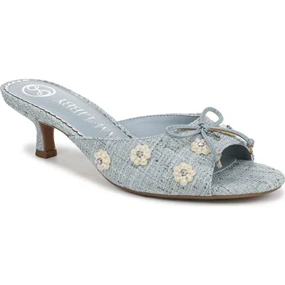 Sam & Libby Olliefluer Kitten Heel Slide Sandal In Blue